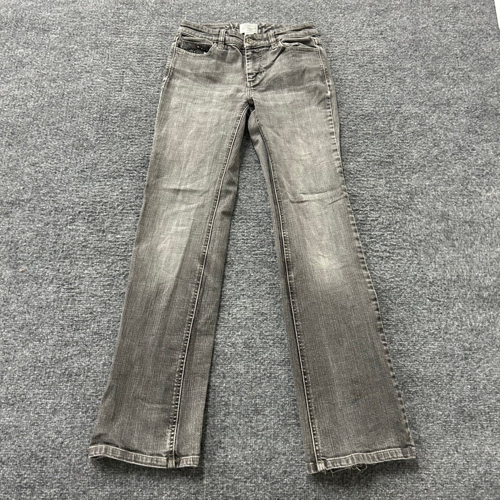 White House Black Market Jeans Womens Size 0 Bootcut Embellished Stretch Denim